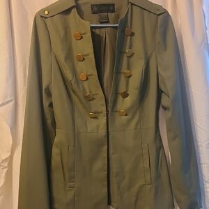 Kardashian Kollection Green and Gold Blazer